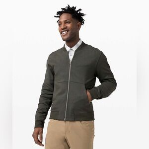Lululemon City Sweat Bomber Fleece Heathered Dark Olive